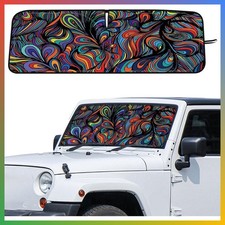 Car Windshield Sunshade 16.5 x 52.5 Abstract Heat UV Block Reflector