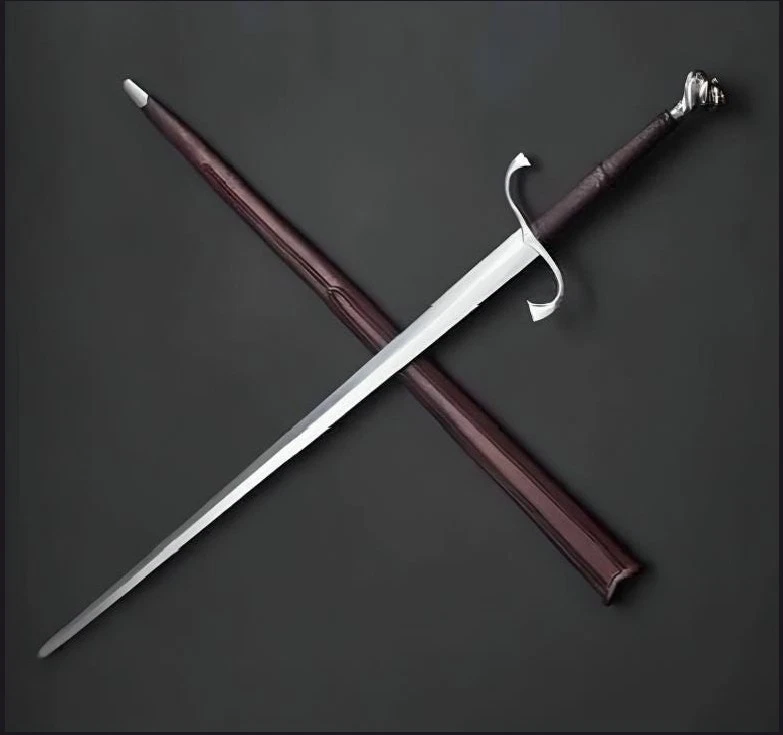 Espada vikinga de acero inoxidable forjada a mano afilada lista para la batalla espada medieval real Foto 2 de 4