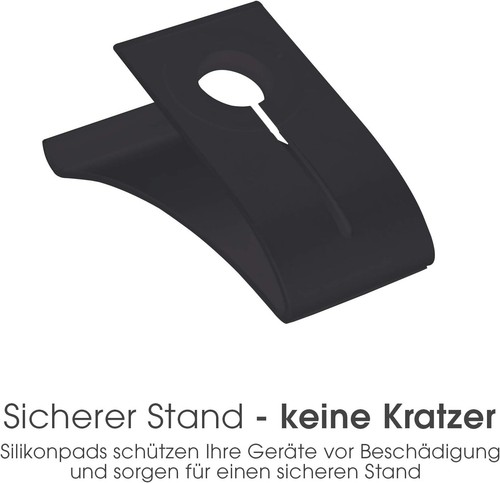 TERRATEC iTab Duo Schwarz, Smartphone u. Apple Watch Ständer aus Aluminium, Für - 第 3/5 張圖片