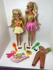 1990 Vintage Mattel Barbie & Skipper Hawiian Fun w/ 2 Fashions Lot