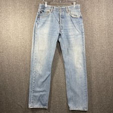 Vintage Levis Jeans Mens 34x32 Fits 31x31 501 Straight Faded Denim Y2K 2000s