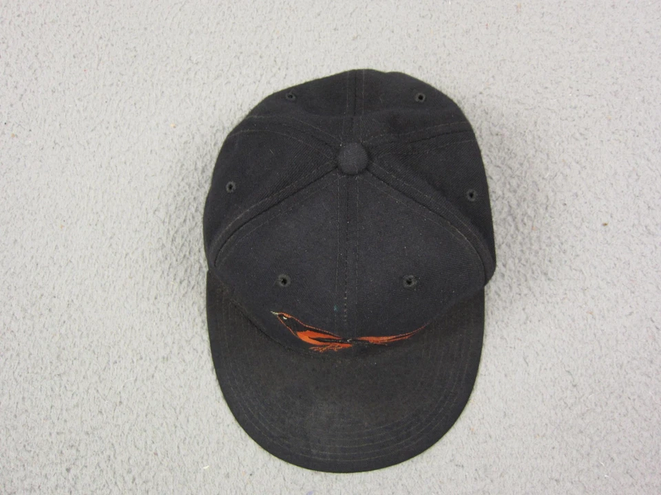 Vintage Baltimore Orioles Hat Mens 6 7/8 Black New Era Green Bill Diamond 90s - Image 3 of 4