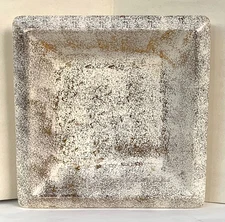 1961 Freeman McFarlin California Pottery #510 Console Vase Bowl: MCM Cream, Gold