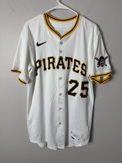Nike Pittsburgh Pirates Team Issue Player #25 Men's 44 White Jersey EUC