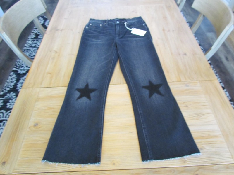 NWT J.Crew Women's Size 29 Billie Demi Boot Crop Jean Black Star Style # K3409