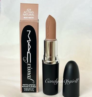 MAC Cosmetics Macximal Silky Matte Lipstick (624 ACTING NATURAL) Full Sz 3.5g