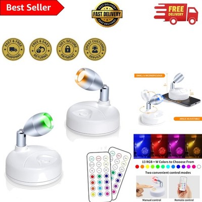 Compact Rotatable RGB Spotlight with Dimmer & Timer Control for Art Display