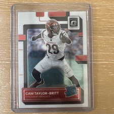 Cam Taylor-Britt Rookie Card 2022 Optic Rated Rookie #271 Bengals DB RC. rookie card picture