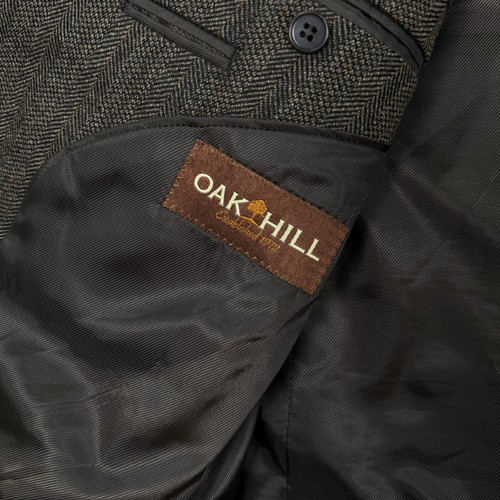 NEW Oak Hill Herringbone Blazer Mens 54L Lambswool Sport Coat Brown Casual EUC - Picture 6 of 12
