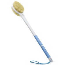 Shower Brush with Soft and Stiff Bristles,20.5" Extra Long Handle Dual-Sided ...