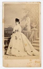 CDV PHOTO, Eulalia Amescua to Madame de Lagarenne by Valleto y Ca in Mexico City 1866