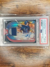 2025 Bowman Chrome Hyeseong Kim RC Black Refractor Patch Auto /10 PSA 8
