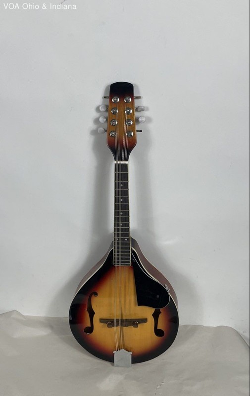 A-Style 8-String Acoustic Mandolin Sunburst Finish F-Holes