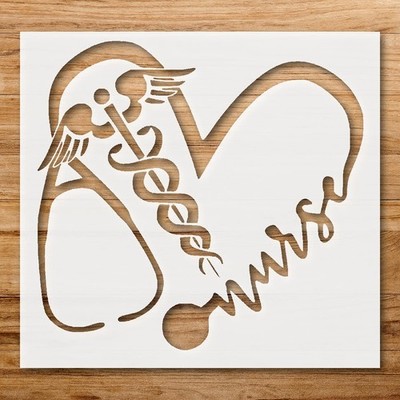 Nurse Theme DIY Crafts Stencil for Healthcare Inspired Projects - StencilAir