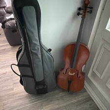 Acoustic 4-String Cello Varnish Finish Brown/Black with Carry Bag