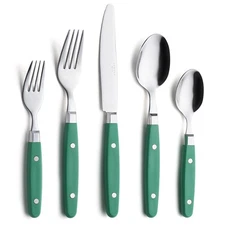 ANNOVA Silverware Set, Retro/Rivet Colorful Stainless Steel Tableware Kitchen...