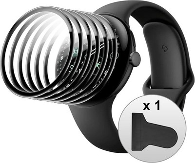 Compatible for Google Pixel Watch 4 45mm screen protector, 3D6 Pack,case