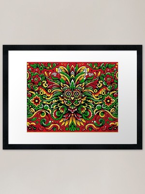 Rasta Mexikanischer Stamm Gerahmte Kunst Pri Gerahmtes Wandbild Poster Leinwanddruck Bild