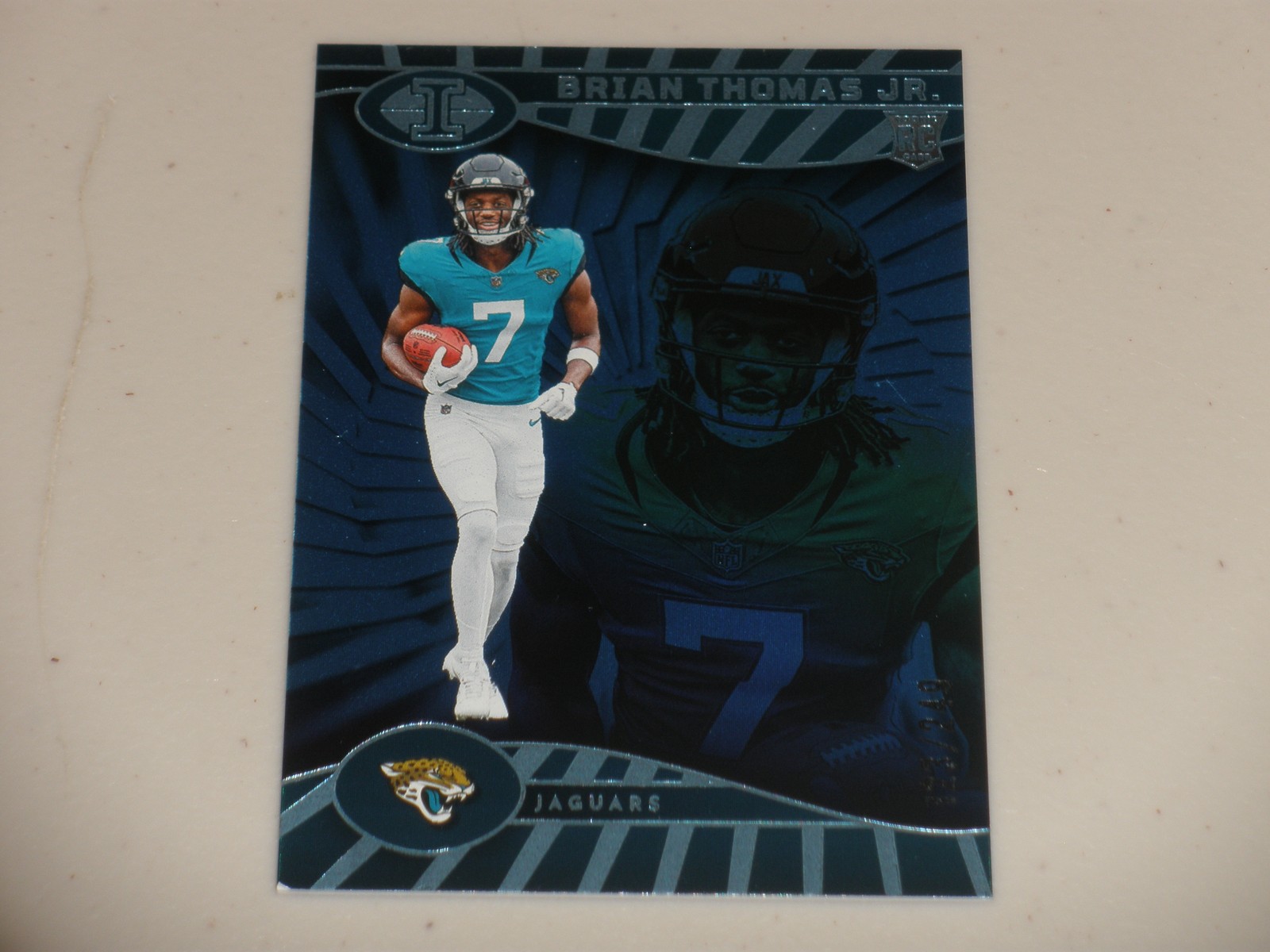 2024 Panini Illusions Trophy Collection Light Blue 41 Brian Thomas Jr 123/249 RC