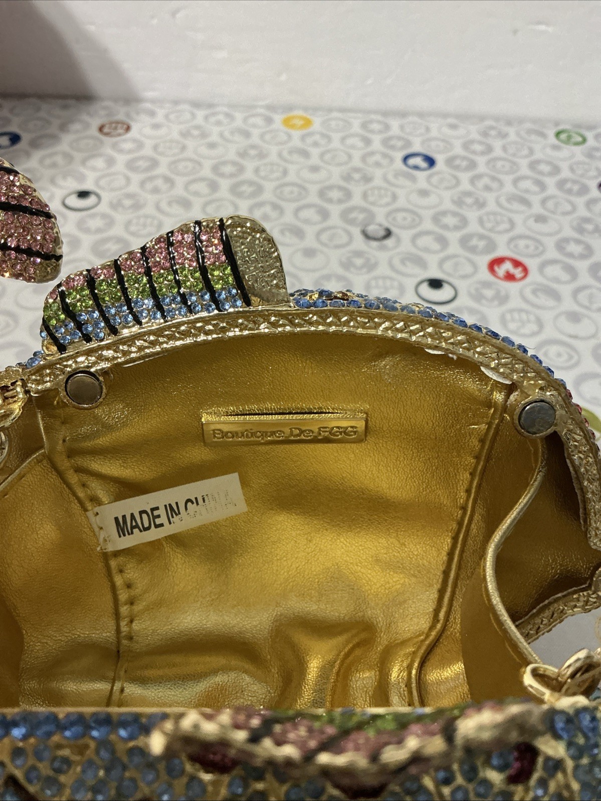 Designer Inspired Fish Shape Rhinestone Clutch Ba… - image 4