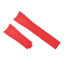 20MM RUBBER STRAP OYSTERFLEX FOR ROLEX DAYTONA, SUBMARINER, GMT CURVED END RED