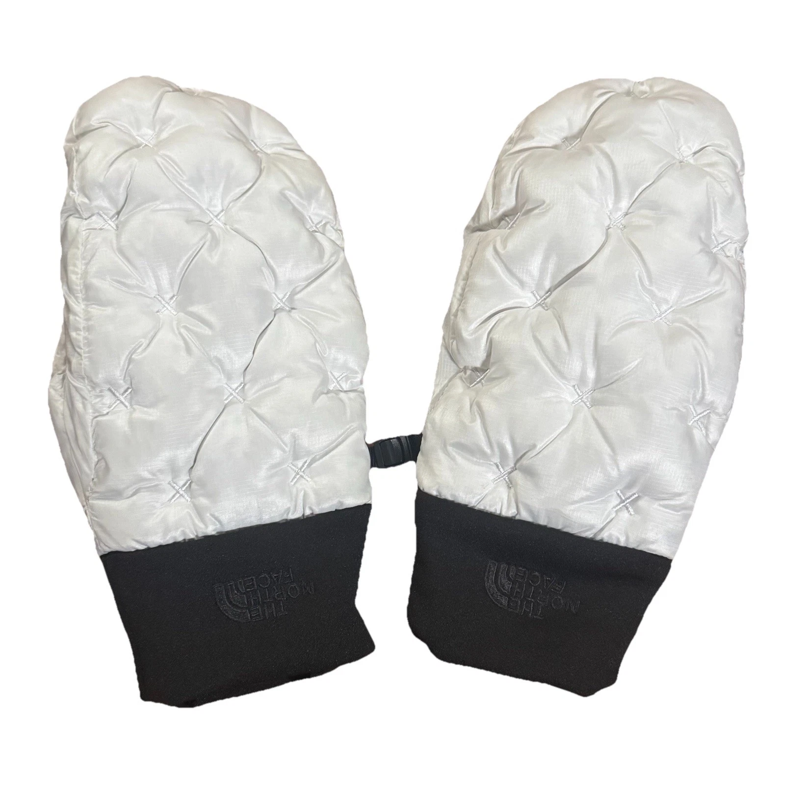 Women’s The North Face White Luxe Mittens Gloves Size Medium