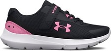 Under Armour Girls' Pre-school UA Surge 3 Alternate Closure Running Shoes Black/