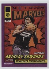 2021-22 Panini Donruss Net Marvels Press Proof Purple Anthony Edwards #11 01bw