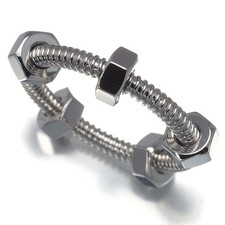 Auth Cartier Ring Ecrou de Cartier EU53 18K 7...