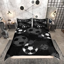 Soccer Pattern Bedding Set Twin Size for Kids Boys Bedroom,Sports Gaming Bed ...