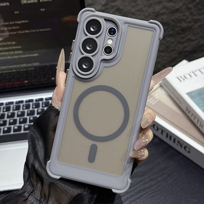For Samsung Galaxy S26 Ultra S25 S24 Plus Magnetic Case Shockproof Matte Cover
