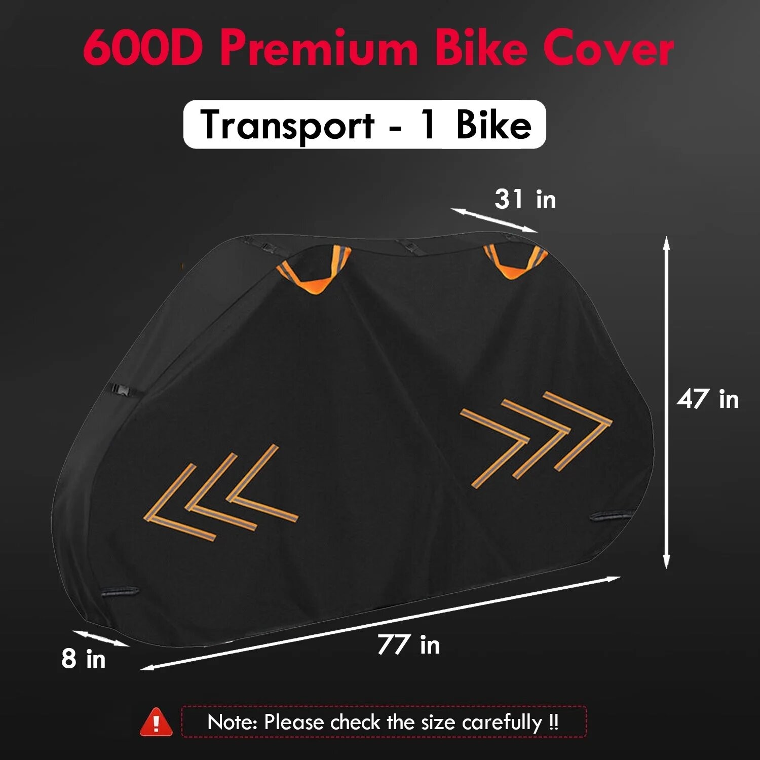 Heavy Duty Bike Cover for Transport on Rack Hitch Waterproof Outdoor Storage