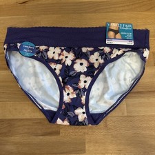 VANITY FAIR Effortless Lace Waistband Blue Hipster Panty 18277-size 6/M NWT