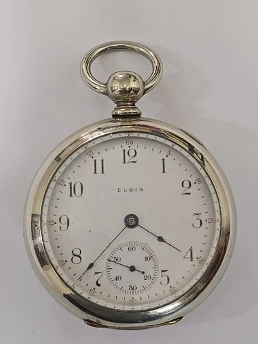 Antique Key Wind Elgin pocket watch 18 Size NOT RUNS (Lot-101)