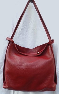 Marco Venetia - BORSE IN PELLE - Italy - Schultertasche/Rucksack  Echt Leder rot
