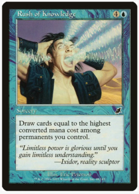 Rush of Knowledge Vintage Magic the Gathering  (x4) PLAYSET MtG Scourge!