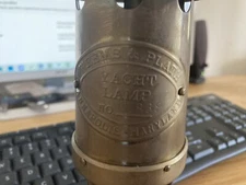 Vintage Weems & Plath Brass Yacht Lamp #18838 Annapolis MD 7"x2.5" Diameter 