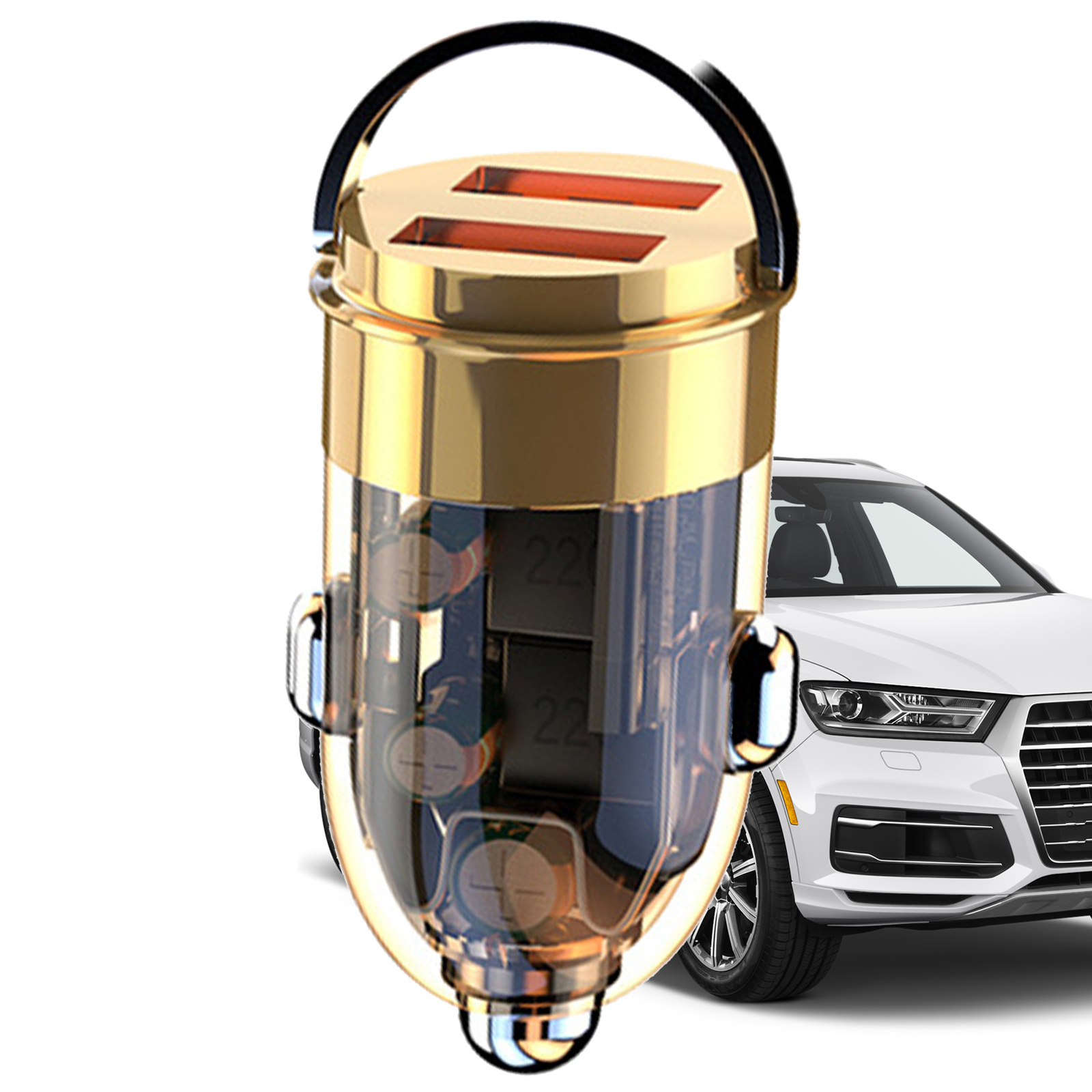 100W Super Fast USB Car Charger Dual Port Efficient Power Adapter  