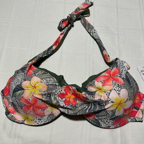 Coco Reef Women's Multicolor Verso Bra Sized Reversible Bikini Swim Top 32/34D - Picture 5 of 7