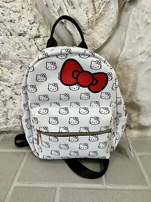 Sanrio Hello Kitty Faces White Mini Backpack NEW W/Tags SHIPS FREE ✅