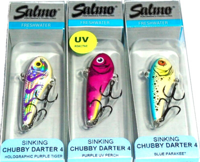Salmo Chubby Darter #4 Sinking Jigs   (Lot of 3-CD43-20)