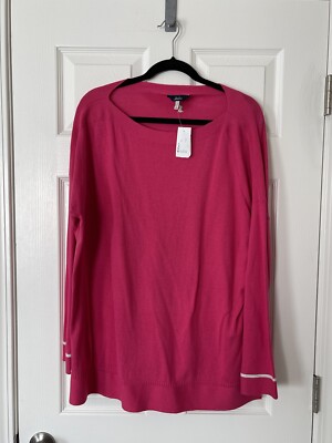 NWT Joules Pink Boat Neck Sweater - Size 14