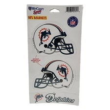 Miami Dolphins Helmet Magnets Vintage 1997 Dan Marino WinCraft NFL Decal