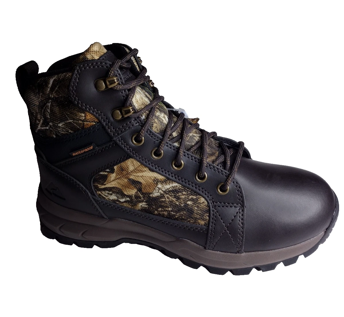 OZARK TRAIL OUTDOOR Camouflage Size Men's 7 Leather Waterproof Hiking Boots NEW