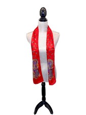 Fabulous Patterned Specialty House Silk Red Scarf