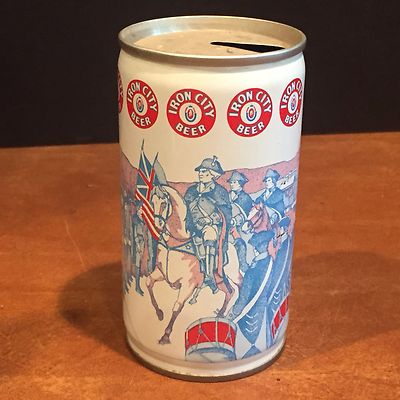 Vintage Advertising Iron City Beer George Washington Pull Tab Beer Can c. 1970s