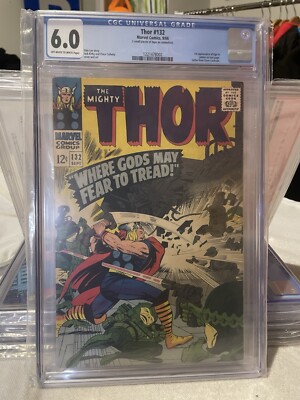 THOR #132 EGC (6.0) OFF WHITE PGS 1. APP EGO THE LIVING CGC