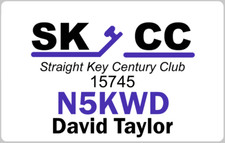 Customized Name Badge, Straight Key Century Club