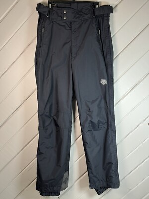 Descente Insulated Ski Pants Mens 36 Black Waterproof Boot Gaiters