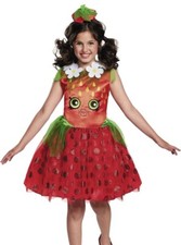 Pre Owned Strawberry Kiss Classic Shopkins Costume Size Med 7-8 Halloween Kids